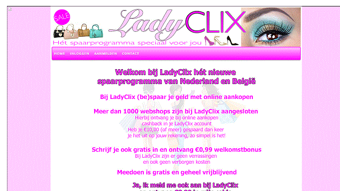 Aanmelden bij Ladyclix